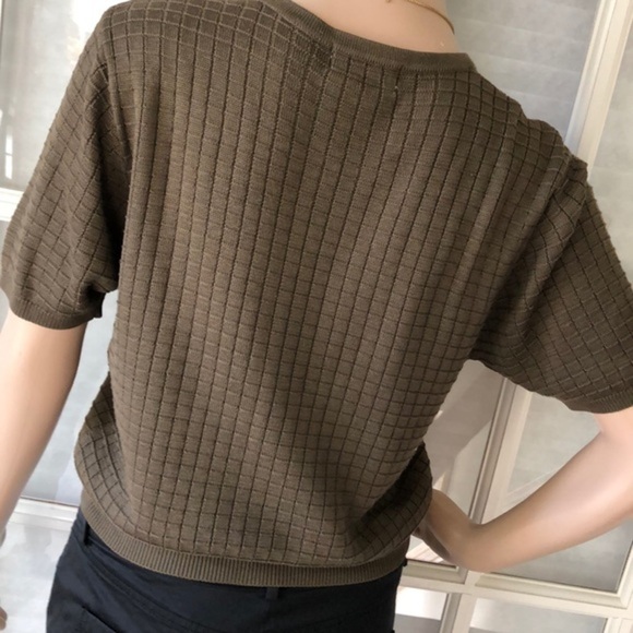 Collection international silk army grn sweater set - Picture 2 of 8